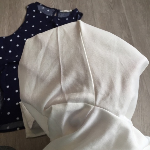 White Front Pleat Straight Leg Pants Cuffed New - Picture 5 of 7